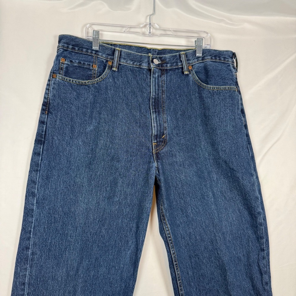 Levi Strauss 550 Mens Jeans Dark Wash Relaxed Fit Straight Leg Size 38x36